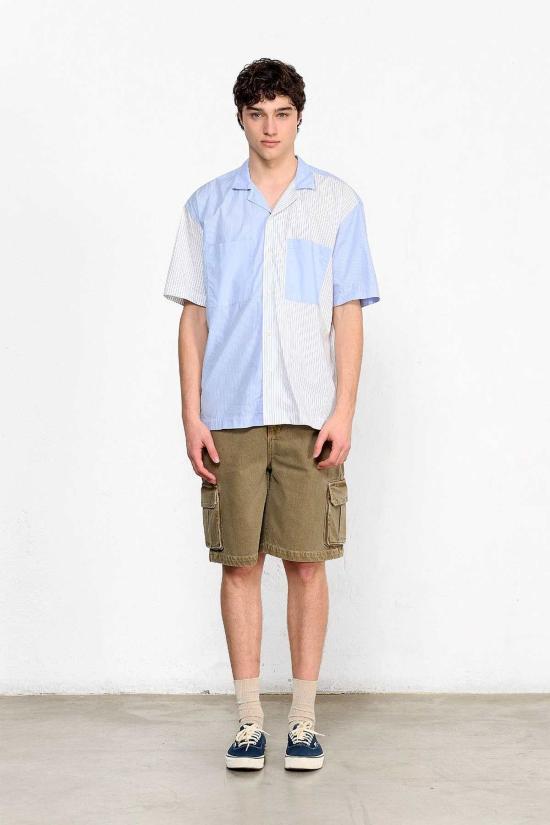  에드몬드 스튜디오 반팔 셔츠 해피 아워  라이트 블루