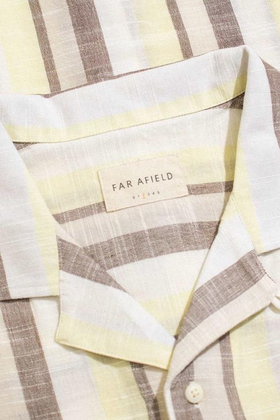  Far Afield 반팔 셔츠 Selleck  브라운/옐로우 - FAR AFIELD