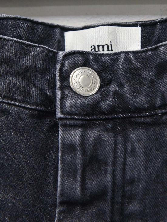  아미 데님 팬츠 알렉상드르 마티우시 파리 데님 진 블랙 - AMI