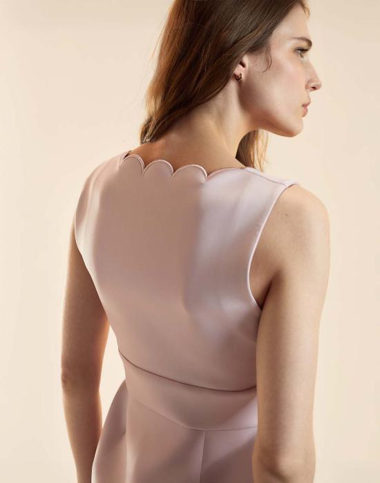  신시아 로리 숏 원피스 신시아 로울리 엘라 본디드 스캘럽 드레스 모브 - CYNTHIA ROWLEY