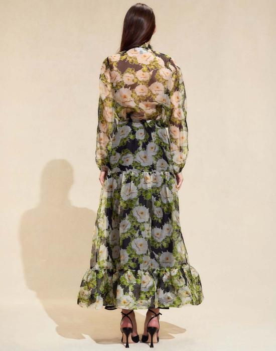  신시아 로리 롱 스커트 신시아 로울리 코넬리아 실크 스커트 - CYNTHIA ROWLEY