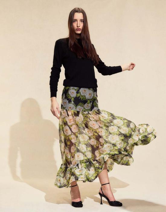  신시아 로리 롱 스커트 신시아 로울리 코넬리아 실크 스커트 - CYNTHIA ROWLEY