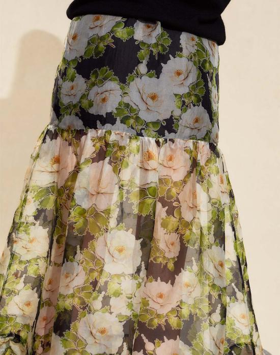  신시아 로리 롱 스커트 신시아 로울리 코넬리아 실크 스커트 - CYNTHIA ROWLEY