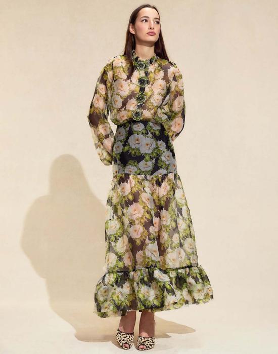  신시아 로리 롱 스커트 신시아 로울리 코넬리아 실크 스커트 - CYNTHIA ROWLEY