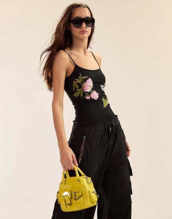  신시아 로리 블라우스 신시아 로울리 야생화 자수 쉘 탑 블랙 - CYNTHIA ROWLEY