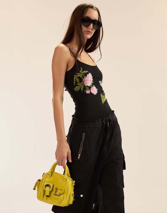  신시아 로리 블라우스 신시아 로울리 야생화 자수 쉘 탑 블랙 - CYNTHIA ROWLEY