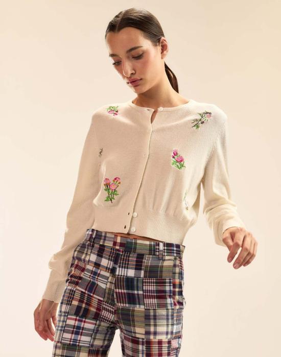  신시아 로리 가디건 신시아 로울리 포겟 미 낫 카디건 화이트 멀티 - CYNTHIA ROWLEY