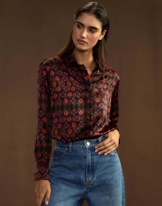  신시아 로리 블라우스 신시아 로울리 컬렉터블 실크 셔츠 지오블러드 - CYNTHIA ROWLEY