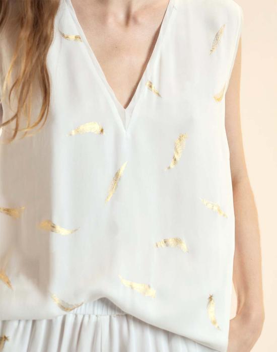  신시아 로리 블라우스 신시아 로울리 라이트 애즈 어 페더 탑 화이트 - CYNTHIA ROWLEY