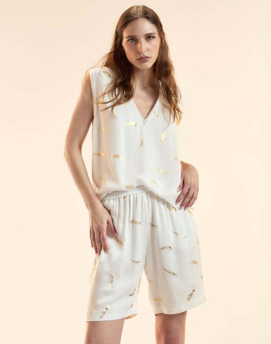  신시아 로리 블라우스 신시아 로울리 라이트 애즈 어 페더 탑 화이트