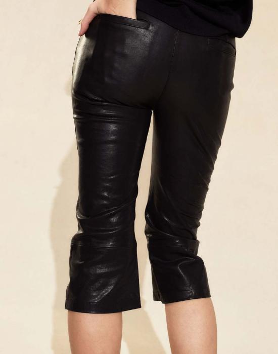  신시아 로리 크롭 팬츠 신시아 로울리 다운타운 레더 카프리 블랙 - CYNTHIA ROWLEY