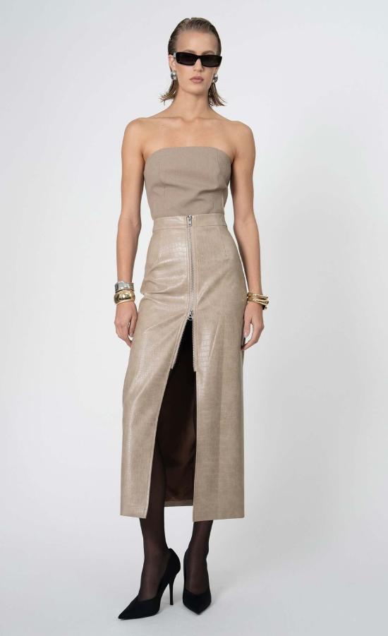  논살란트 레이블 스커트 논샬런트 라벨 라네스  토프 - NONCHALANT LABEL