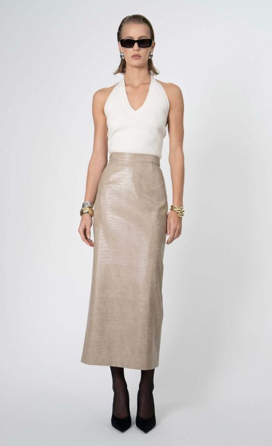  논살란트 레이블 스커트 논샬런트 라벨 라네스  토프 - NONCHALANT LABEL