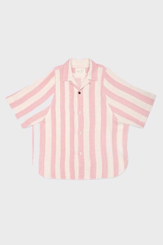  Kardo 반팔 셔츠 카르도 유스케  초월 핑크 스트라이프 - OTHER BRANDS