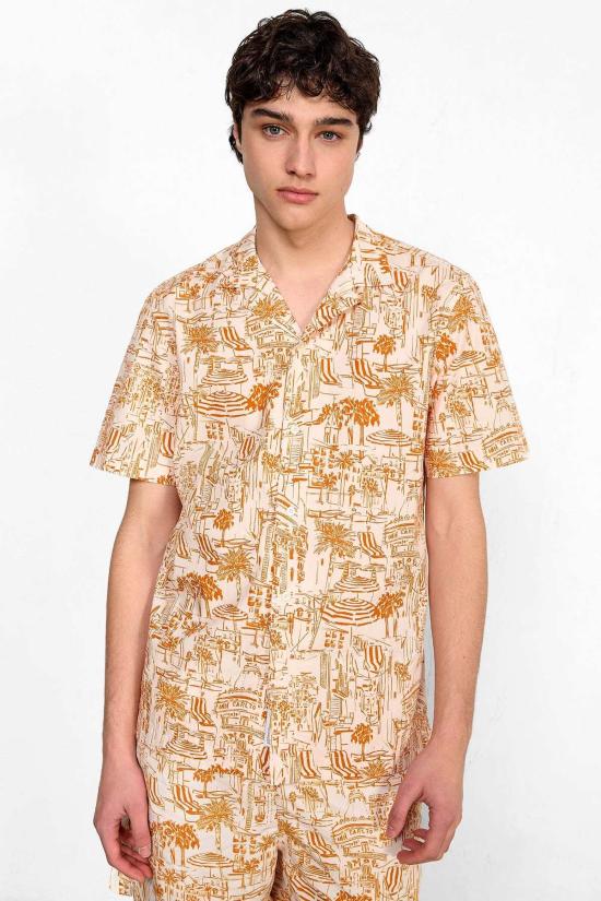  에드몬드 스튜디오 반팔 셔츠 투어리스트  오렌지 - EDMMOND STUDIOS