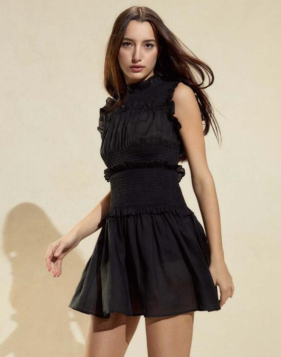  신시아 로리 숏 원피스 신시아 로울리 라미 미니 드레스 블랙 - CYNTHIA ROWLEY