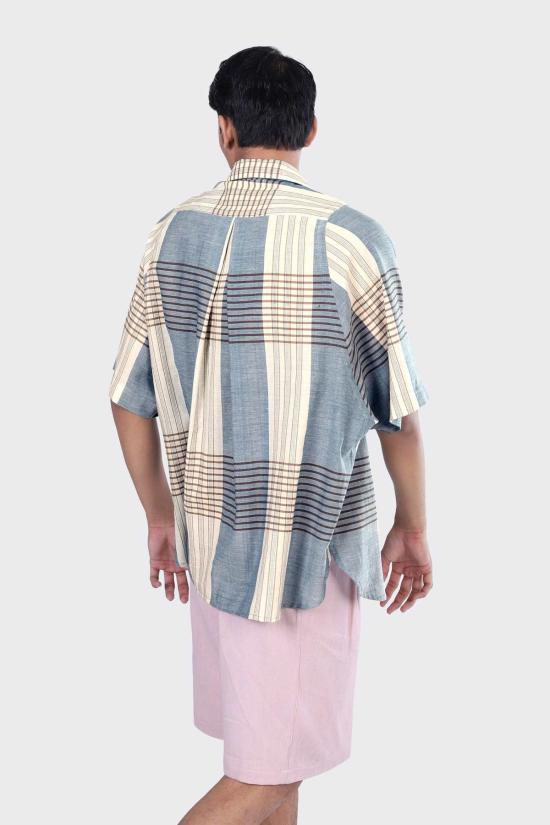  Kardo 반팔 셔츠 Yusuke  샴브레이 체크 무늬 - OTHER BRANDS