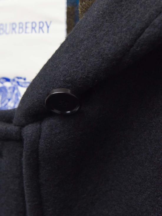  버버리 코트 후드 울 더플  블랙 - BURBERRY