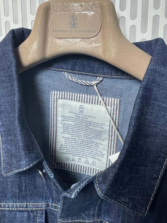  브루넬로 쿠치넬리 데님 자켓 클래식 칼라 데님 재킷 블루 - BRUNELLO CUCINELLI