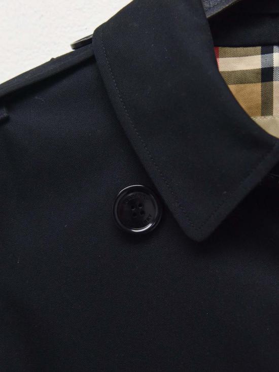  버버리 트렌치 코트 롱 켄싱턴 헤리티지 트렌치코트 블랙 - BURBERRY
