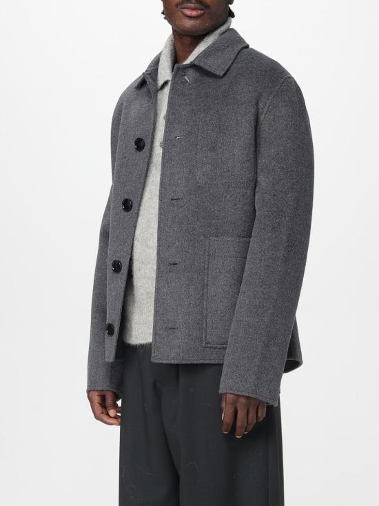 25FW 아미 플란넬 자켓 HJK844WV0022 055 Grey - AMI