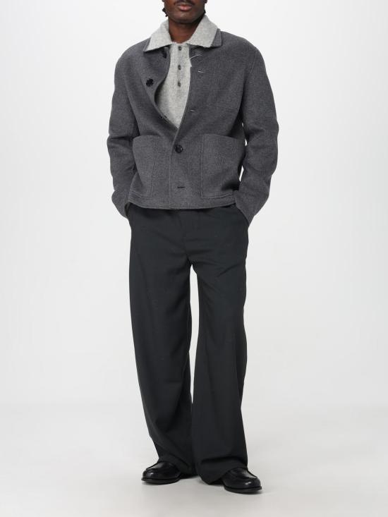 25FW 아미 플란넬 자켓 HJK844WV0022 055 Grey - AMI