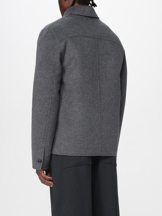 25FW 아미 플란넬 자켓 HJK844WV0022 055 Grey - AMI