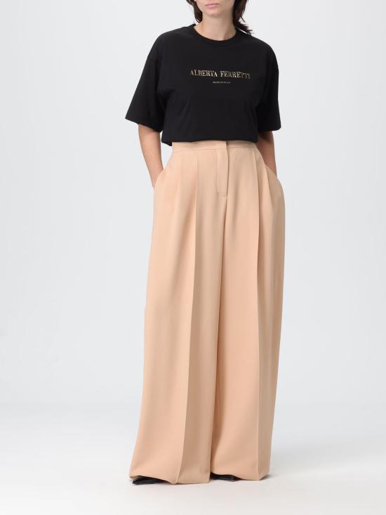 25FW 알베르타 페레티 반팔 티셔츠 07025195 0555 Black - ALBERTA FERRETTI