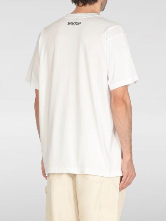 25FW 모스키노 반팔 티셔츠 07115241 1001 White - MOSCHINO