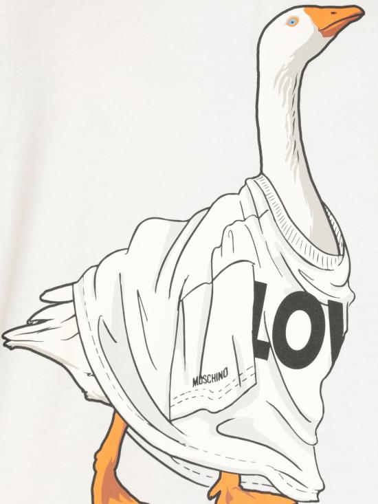 25FW 모스키노 반팔 티셔츠 07115241 1001 White - MOSCHINO