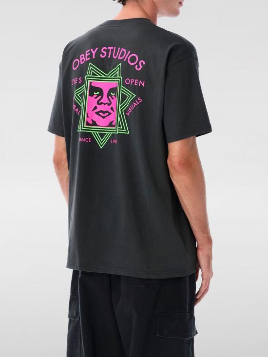 25FW 오베이 반팔 티셔츠 165264232 VBL Black - OBEY