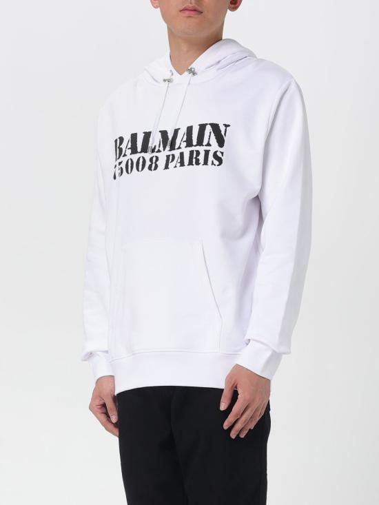 25FW 발망 긴팔 티셔츠 FH1JT047BD04 GAB White - BALMAIN