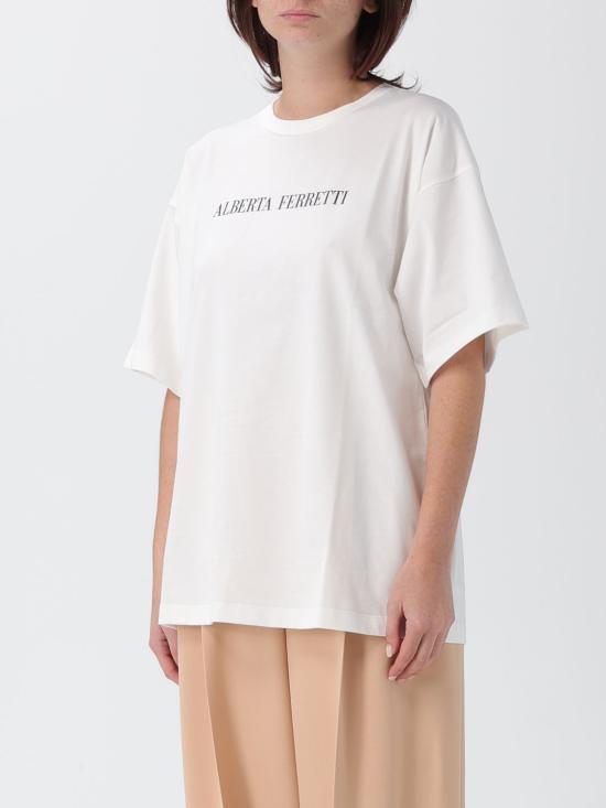 25FW 알베르타 페레티 반팔 티셔츠 07035195 0002 White - ALBERTA FERRETTI