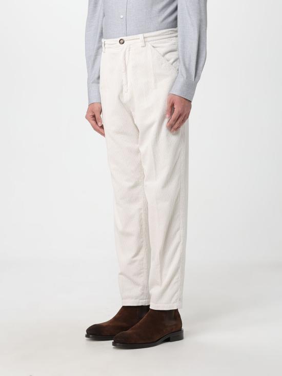 25FW 브루넬로 쿠치넬리 스트레이트 팬츠 M280UH0660 C6007 White - BRUNELLO CUCINELLI