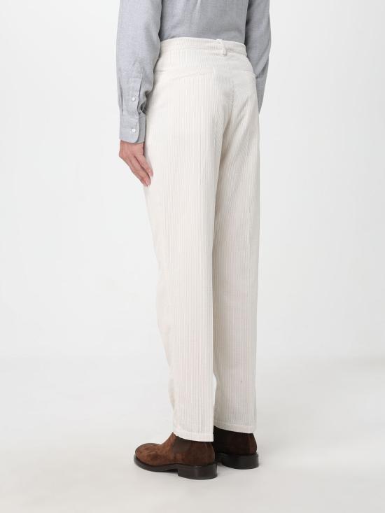 25FW 브루넬로 쿠치넬리 스트레이트 팬츠 M280UH0660 C6007 White - BRUNELLO CUCINELLI