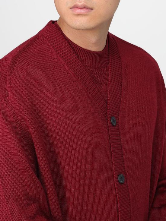 25FW 알마니 스웨터 XM001914AF14008 O5003 Burgundy - ARMANI