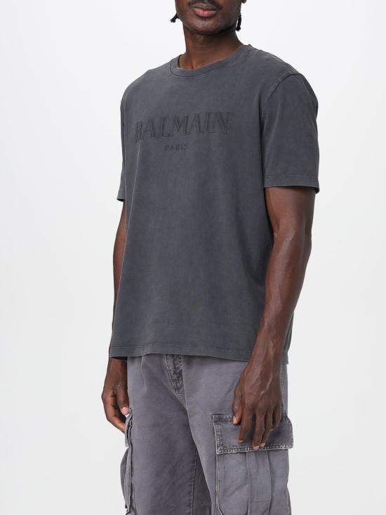 25FW 발망 반팔 티셔츠 FH1EG000BC72 YGD Grey - BALMAIN