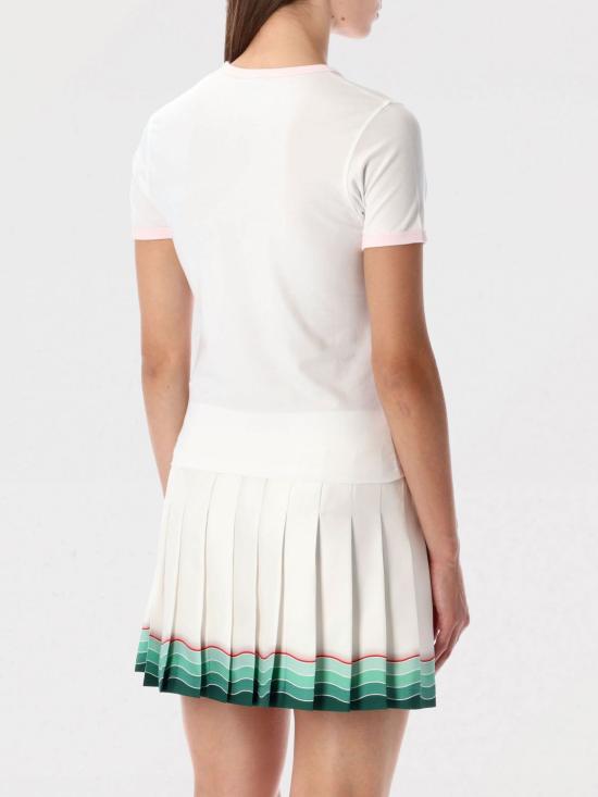 25FW 카사블랑카 반팔 티셔츠 WAW25JTS049 01 White - CASABLANCA