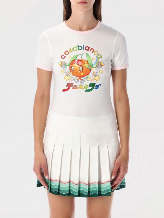 25FW 카사블랑카 반팔 티셔츠 WAW25JTS049 01 White