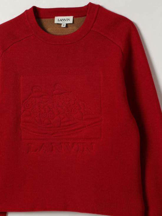 25FW [키즈] 랑방 풀오버 N30262 X52 Red - LANVIN