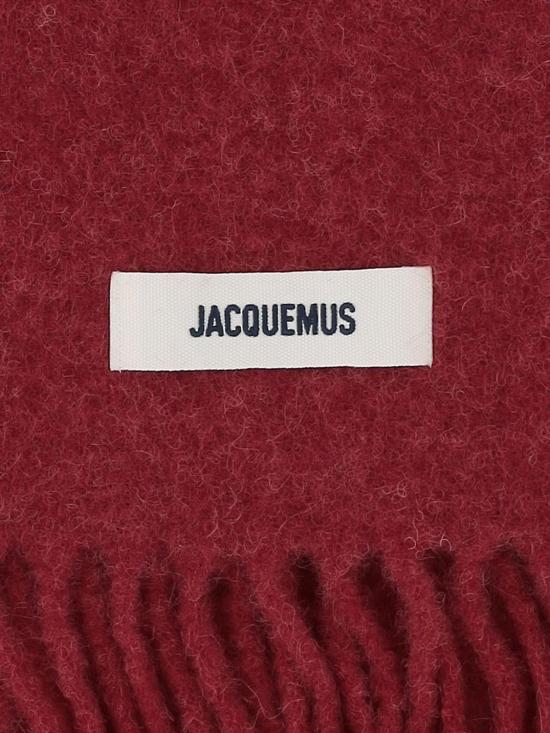 25FW 자크뮈스 프린지 울 스카프 ACU00572BOT4032 480 Red - JACQUEMUS