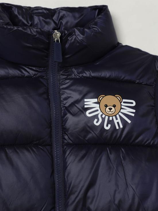 25FW [키즈] 모스키노 베스트 HQS02KL3A32 40016 Blue - MOSCHINO