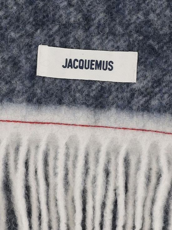 25FW 자크뮈스 프린지 울 스카프 ACU00572BOT4032 3FU Navy - JACQUEMUS