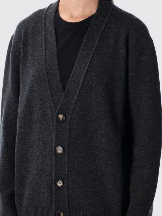 25FW 보테가베네타 가디건 846248V2MM0 1370 Charcoal - BOTTEGA VENETA