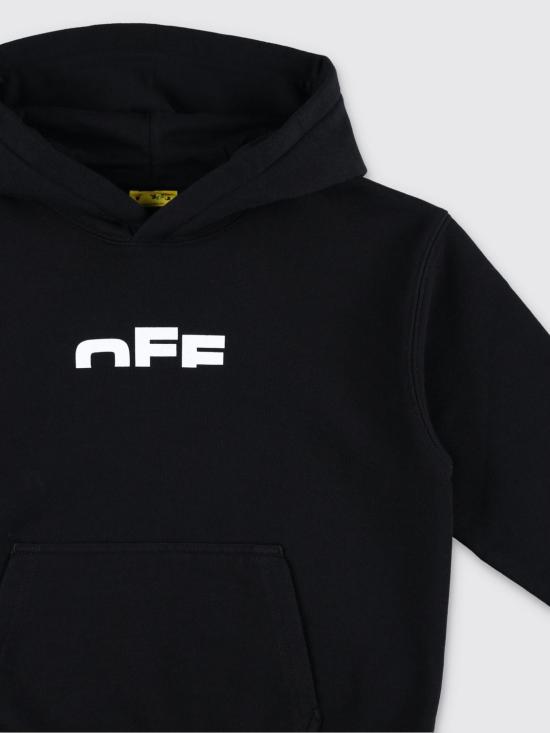 25FW [키즈] 오프화이트 풀오버 OBBB001F25FLE001 1001 Black - OFF WHITE