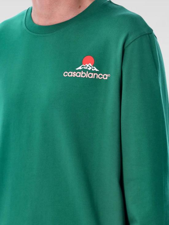 25FW 카사블랑카 반팔 티셔츠 MPF25JTP151 02 Green - CASABLANCA