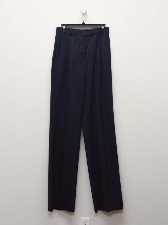  에스막스마라 스트레이트 팬츠 S Max Mara 바나 울 블렌드 팬츠 블루 - 'S MAX MARA