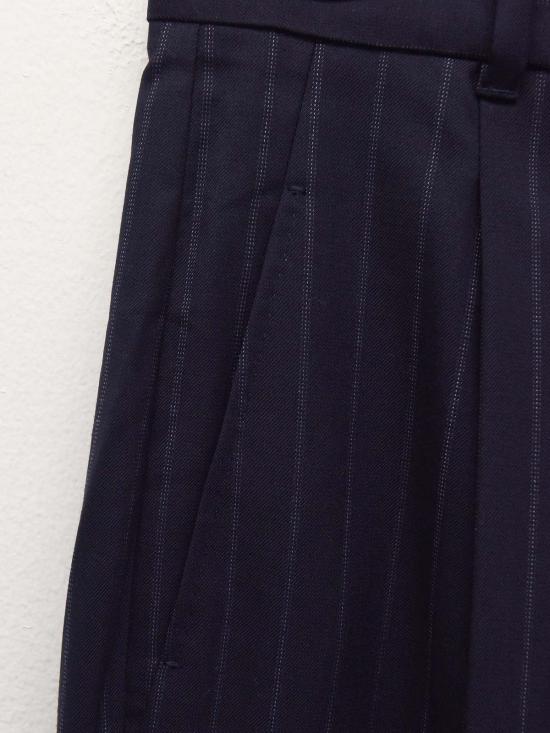  에스막스마라 스트레이트 팬츠 S Max Mara 바나 울 블렌드 팬츠 블루 - 'S MAX MARA