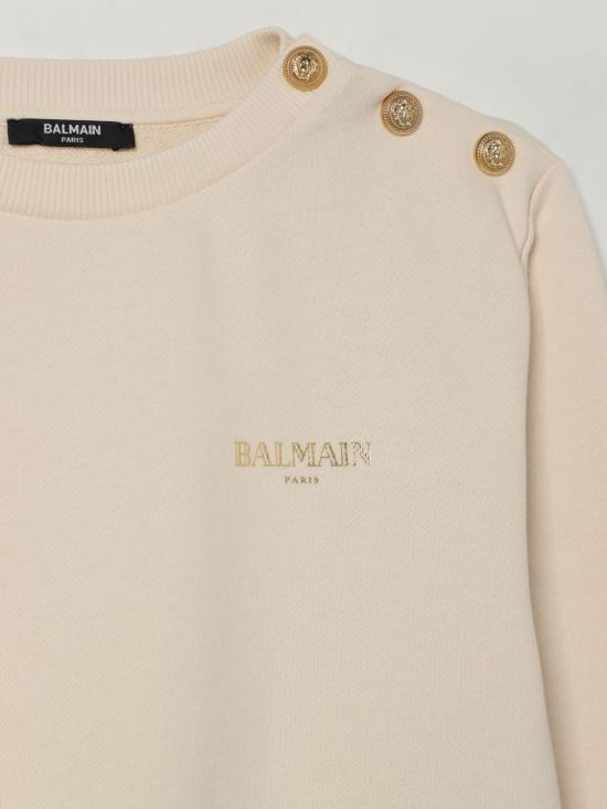 25FW [키즈] 발망 풀오버 BX4R10Z3183 109OR White - BALMAIN