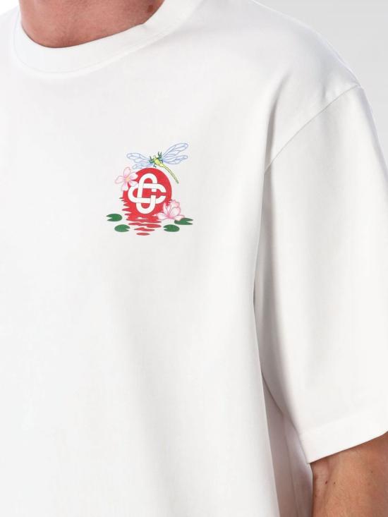 25FW 카사블랑카 반팔 티셔츠 MAW25JTS044 08 White - CASABLANCA